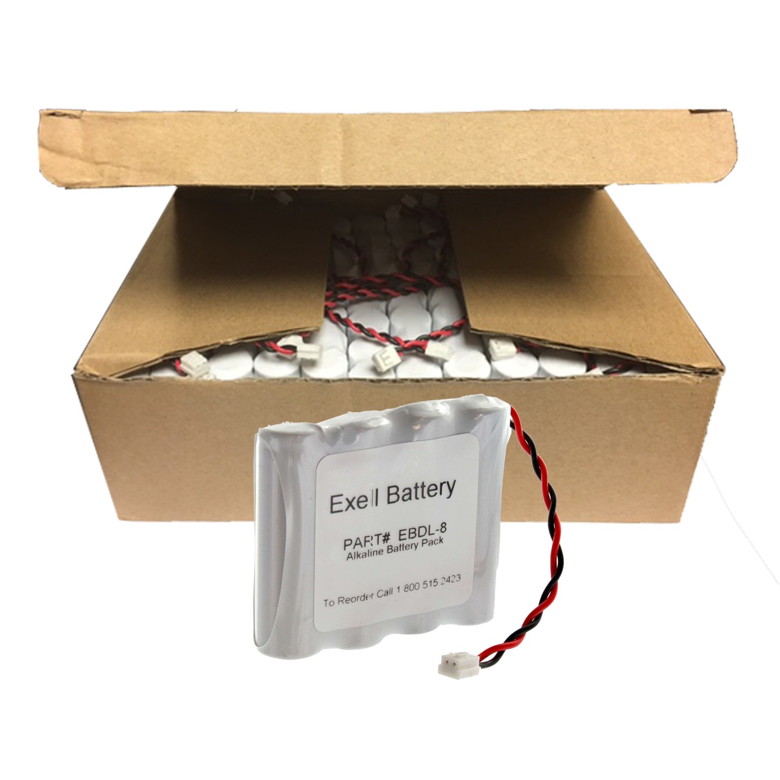 Exell Battery 72PC EBDL-8 Alkaline Electric Door Lock Battery, Replaces A28110, A28100, and 884952 (6 Volts)