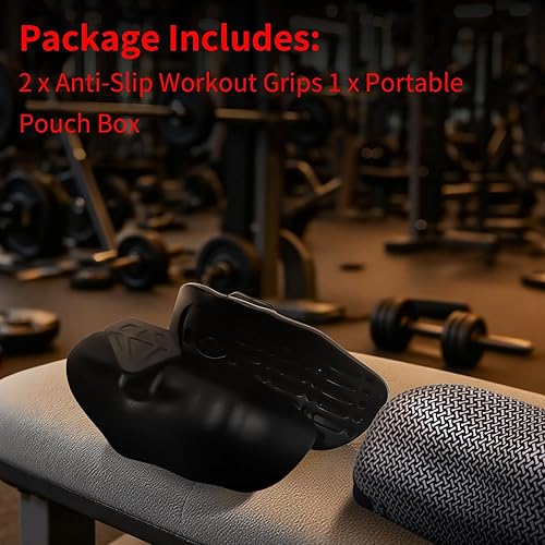 Miniatura 3 de Paquete de 2 guantes antideslizantes para levantamiento de pesas, agarre de entrenamiento para hombres y mujeres, protección cruzada de la palma de