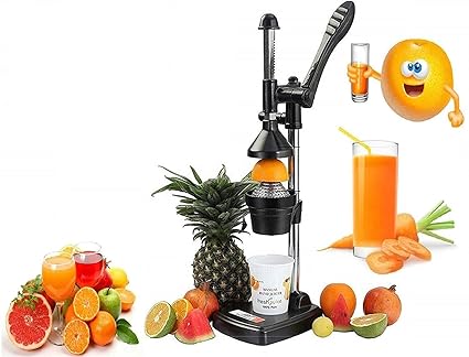 Royal World Aluminium Instant Hand Press Citrus Fruits and Vegetable Juicer, Big, Black,100% Made in India (PREMIUM BLACK)