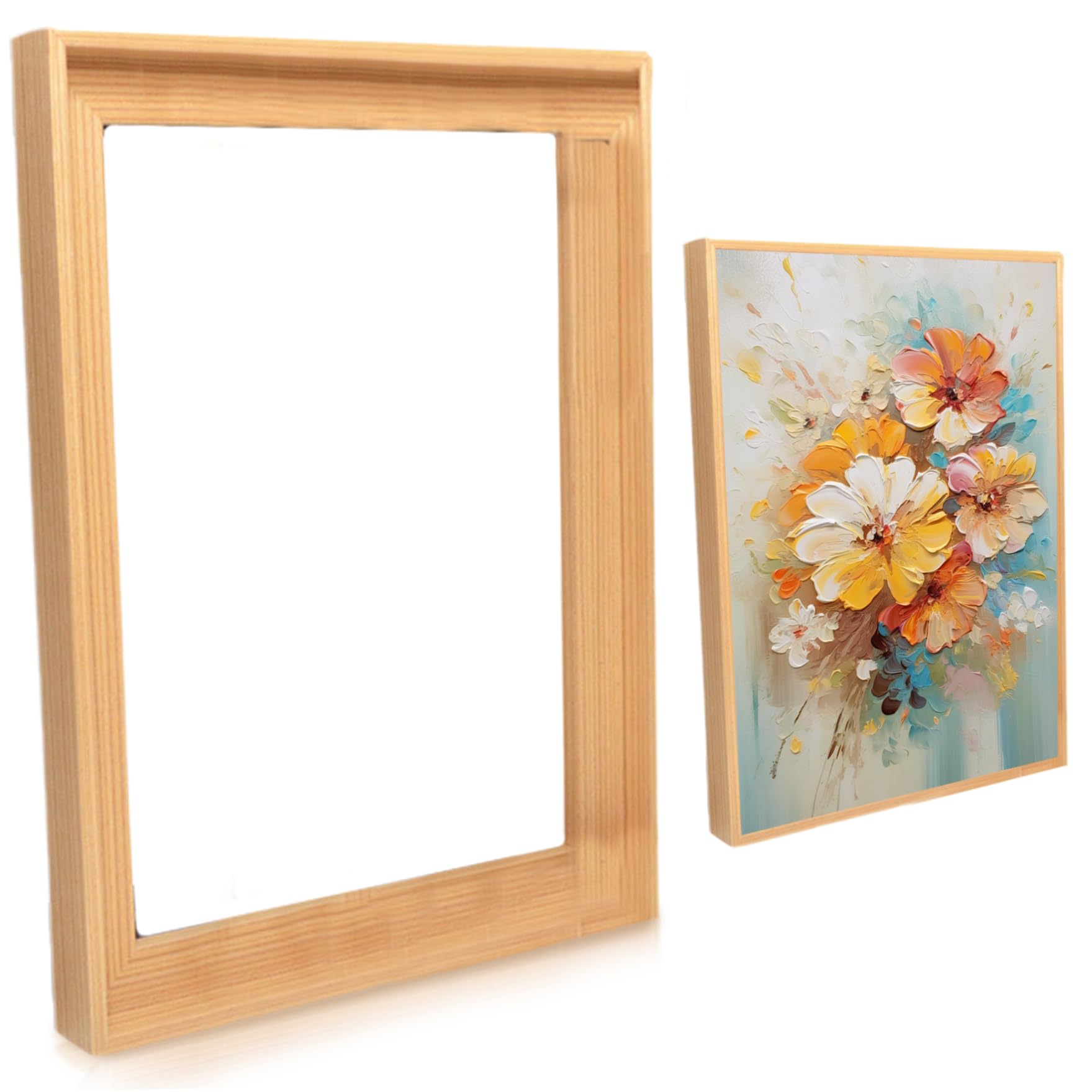 Cadres d'image vintage 12 x 16 en bois naturel pour salon chaleureux