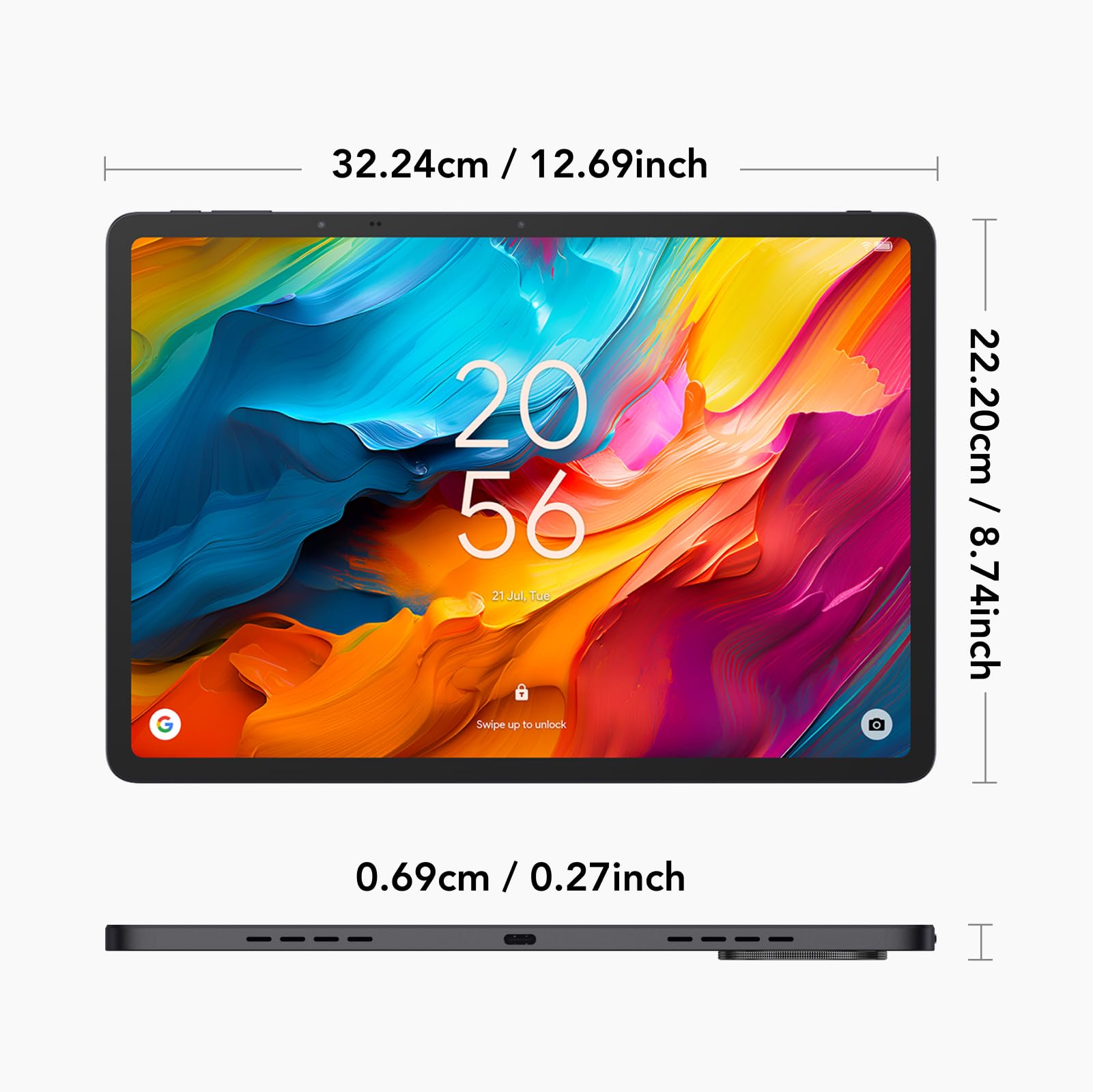 TCL NXTPAPER 14 WiFi Tablet 14.25" 2.4K Octa-Core 8GB RAM 256GB 10000mAh Batería Carga rápida 33W Android 14 Gris