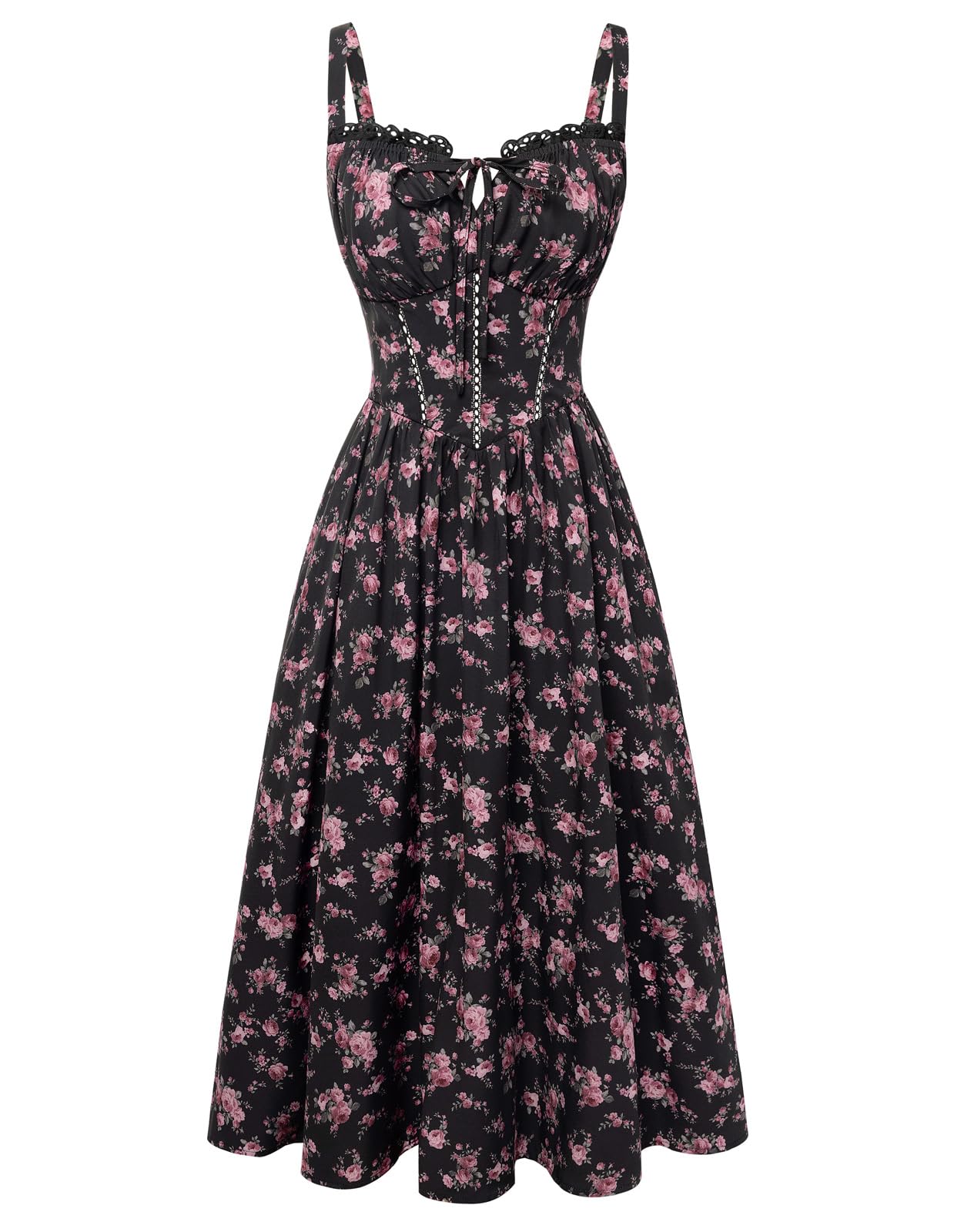 Scarlet Darkness Women 2026 Floral Corset Dress Summer Milkmaid Sundress