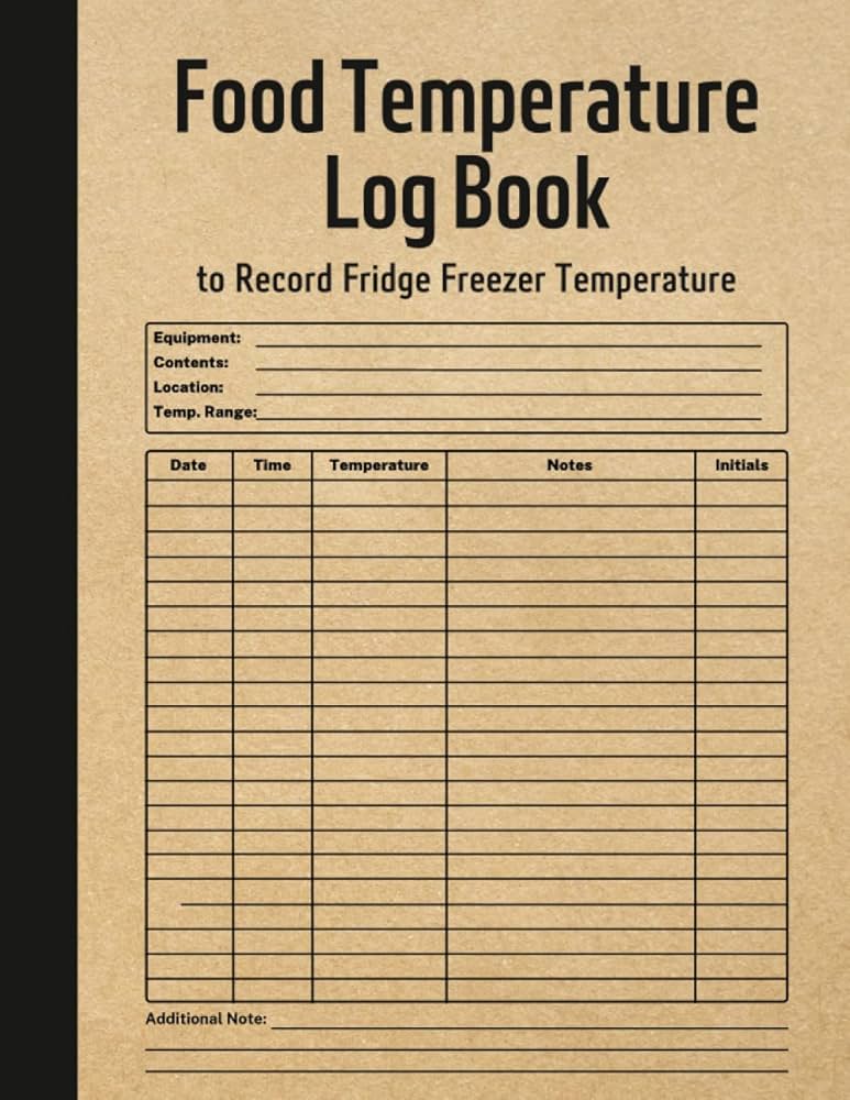 Food Temperature Log Book to Record Fridge Freezer Temperature: Daily Log Sheets to Simple Temperature Monitoring for Restaurants, Food Vendors, Business, Storage and More | Keep Food Health & Safety: Publishing, VitaLife: food-temperature-log-book-to-record-fridge-freezer-temperature-daily-log-sheets-to-simple-temperature-monitoring-for-restaurants-food-vendors-business-storage-and-more-keep-food-health-safety-publishing-vitalife