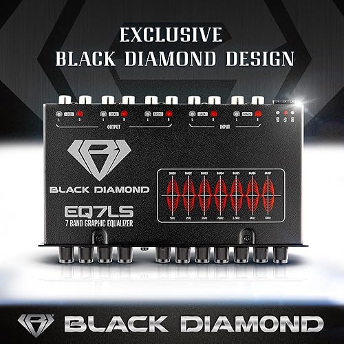 Miniatura 4 de Black Diamond EQ7LS Ecualizador estéreo de 7 bandascrossover Pre Amp Ecualizador de audio para automóvil con salida delantera trasera + subsalida