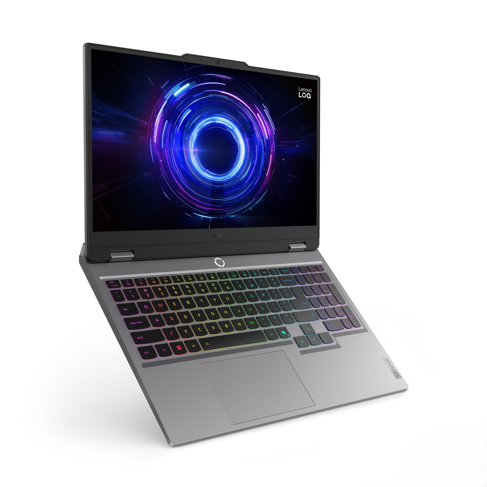Lenovo LOQ Gaming AI Laptop | 15.6" Full HD 144Hz | RTX 5060 | Core i5 | 16GB RAM | 1TB SSD | Win11 | QWERTZ | Teclado blanco iluminado | Gris