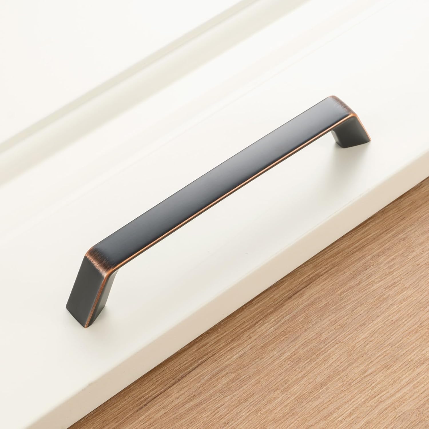 KOOFIZO 10 Pack 5 Inch Oil Rubbed Bronze Cabinet Pulls Rubbed Bronze Cabinet Handles Hardware for Kitchen Cabinets Drawers P21 Bedroom Dresser Bathroom Vanity Cupboard