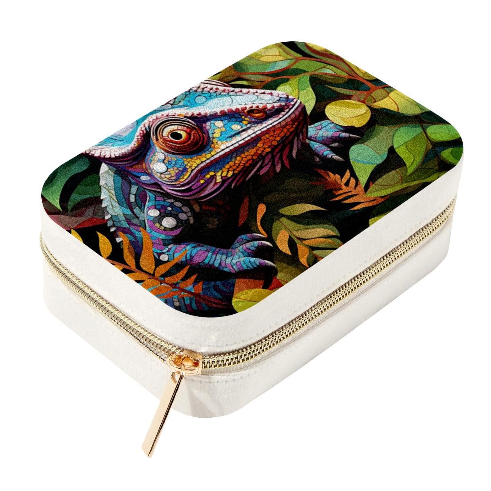 Boîte à bijoux voyage caméléon pour emporter vos trésors partout