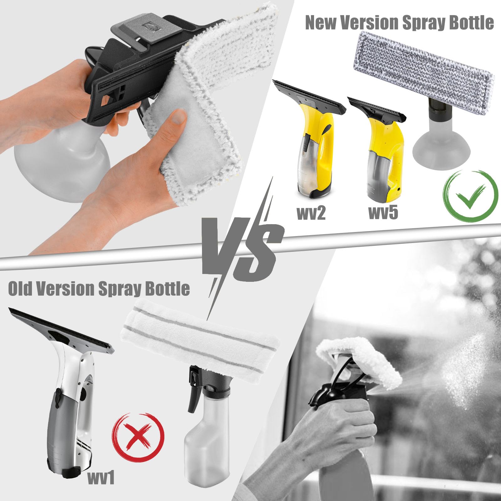 Chiffons Microfibres Kärcher Jaunes En Velcro Pour Nettoyeur De Vitre (2 Pièces) | Électro Habitat