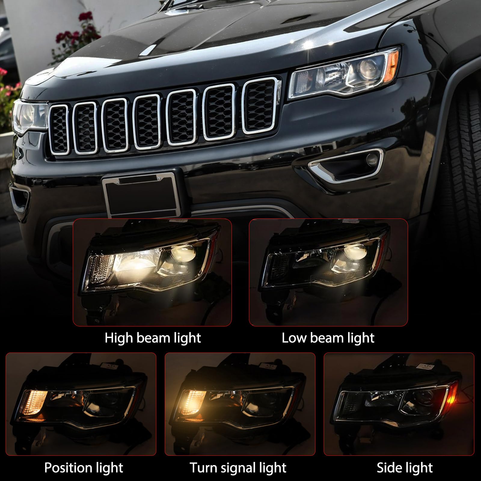 Amazon.com: Huray Left Headlight Assembly for Jeep Grand Cherokee 
