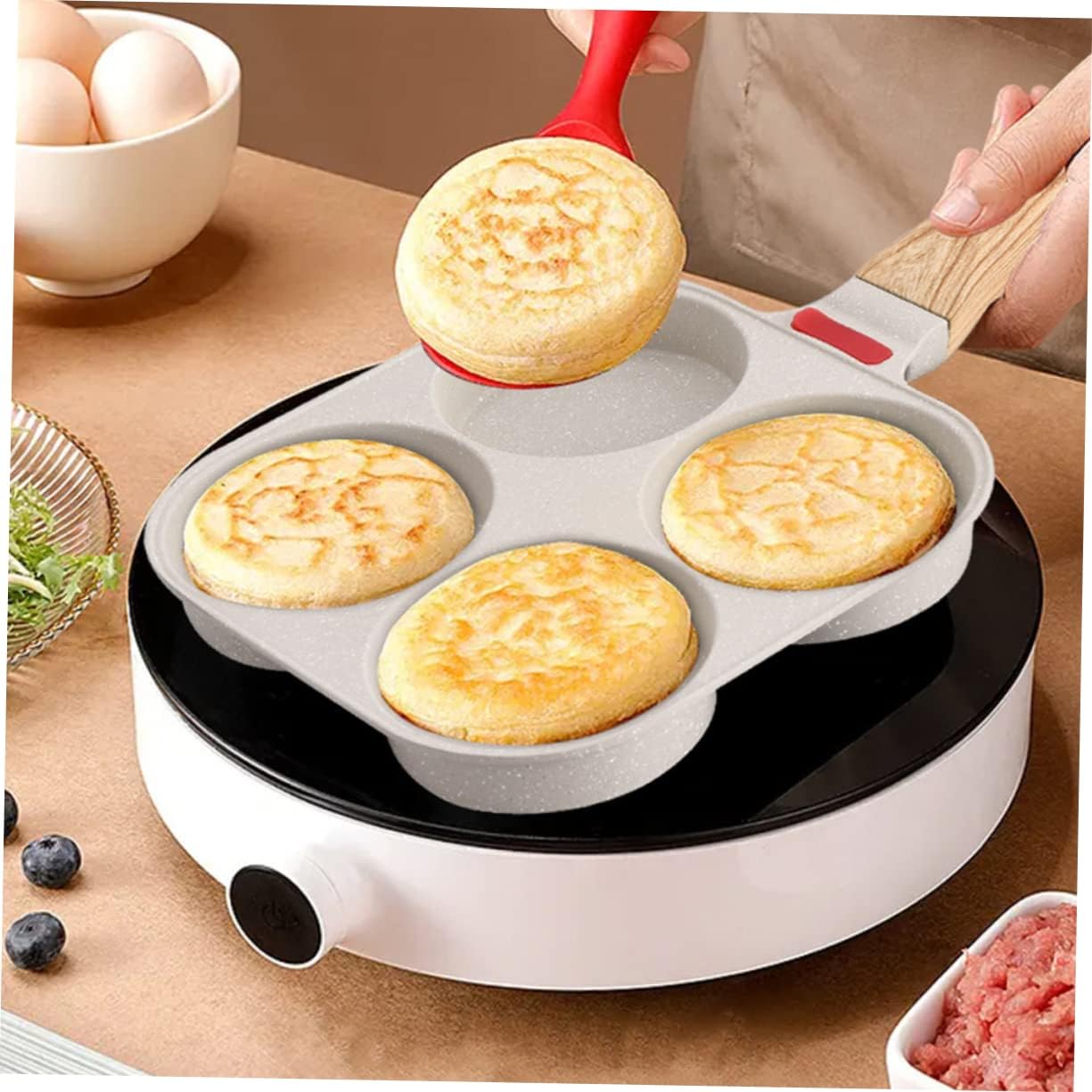 Cup Egg Frying Pan Nonstick Omelette Pan Breakfast Frying Omelet Fry Nonstick Egg Skillet