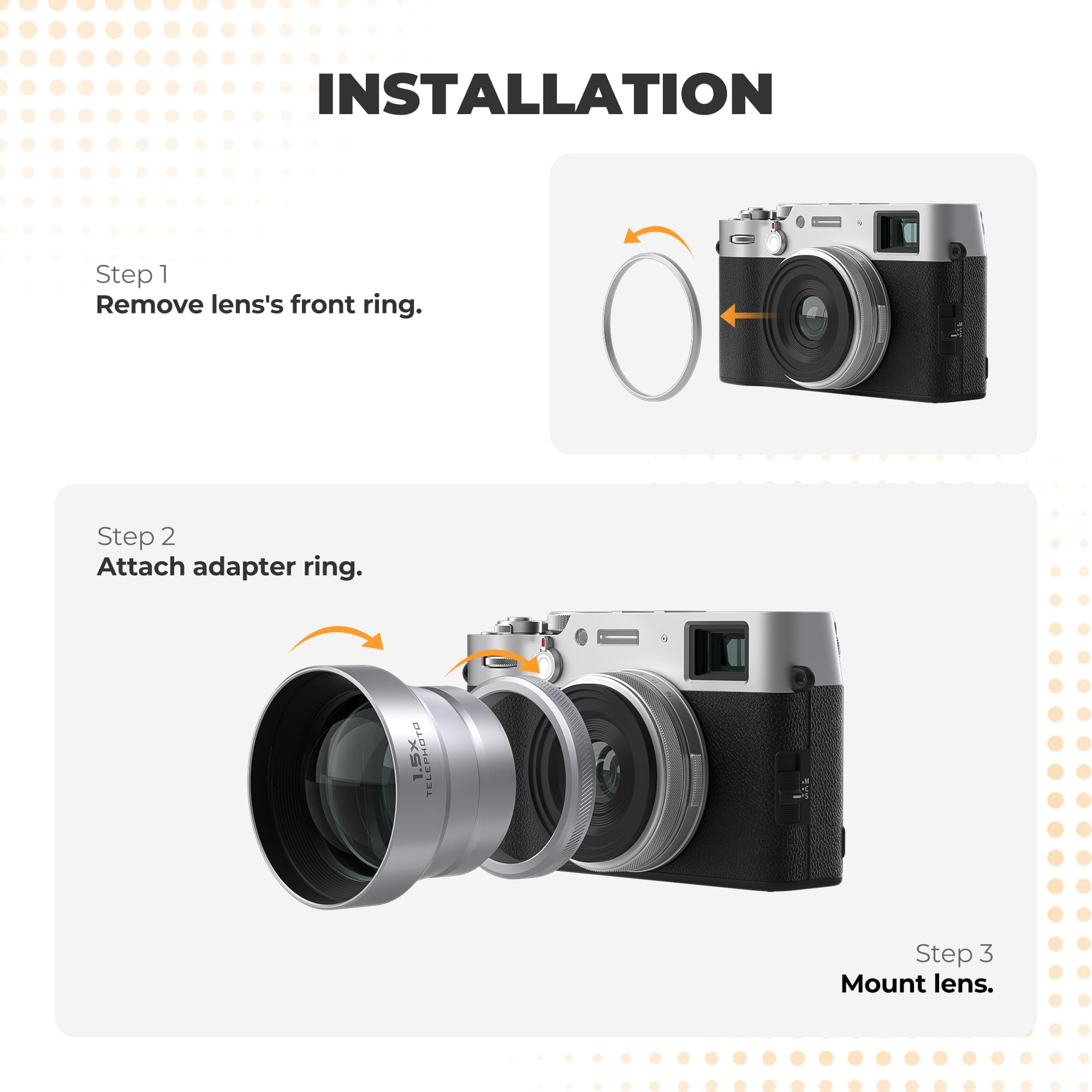 Amazon.com : Freewell 1.5X Telephoto Lens Compatible with Fuji