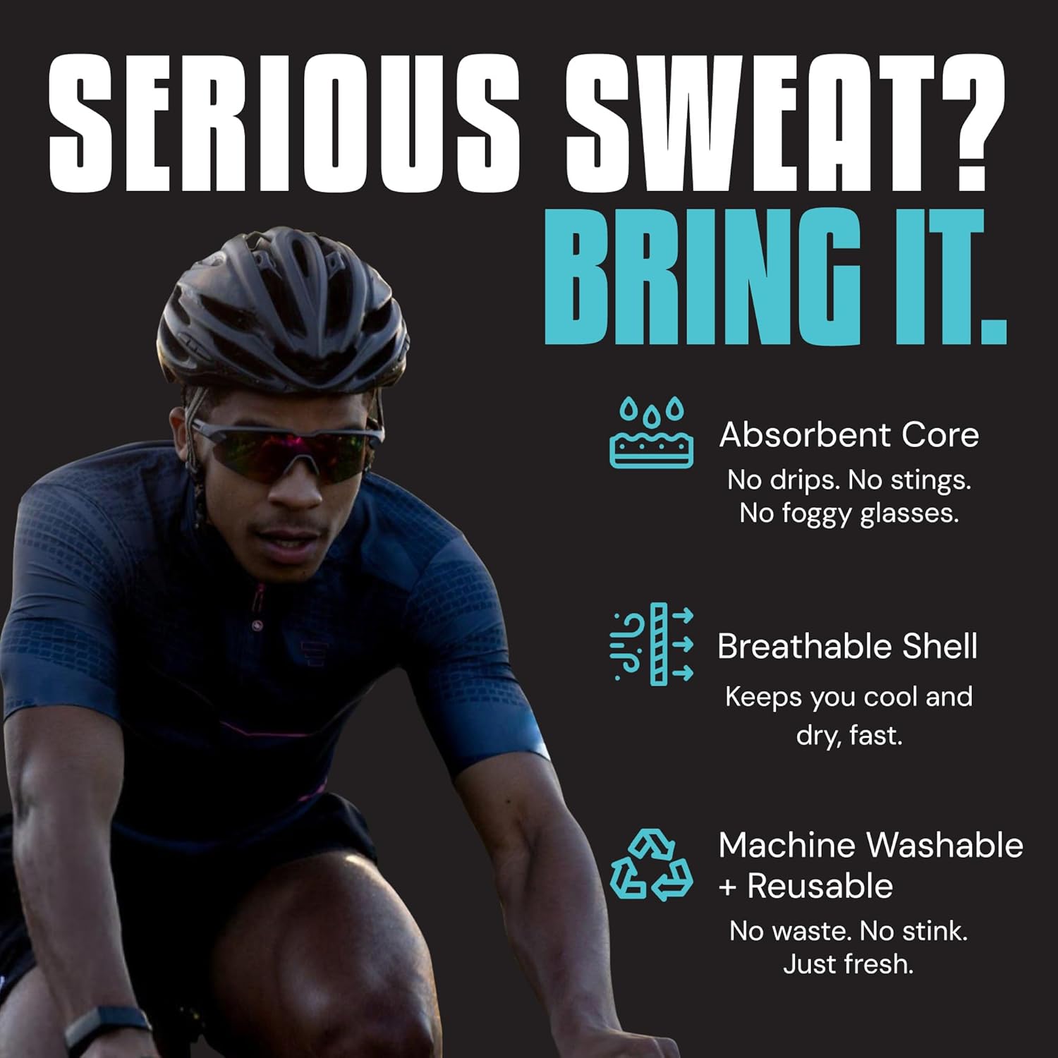 SweatHawg Sweat Hat Liner Insert | 2X Absorbency Cap Liner & Shaper for All Hats | Lightweight Ultra-Wicking and Cooling