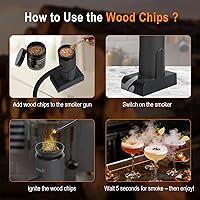 Vista 5 de BORUIT Virutas de madera para ahumar – 4 sabores de manzana, cereza, nuez y roble – Virutas de madera natural para ahumar whisky, bourbon, bebidas