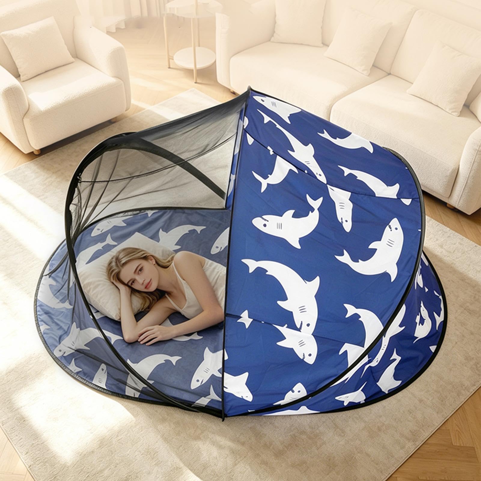 Moustiquaire de Camping Tente Pliante À Ouverture Rapide Portable Et | Filet de Sommeil Extérieur pour Extérieur Jardin Cour Arrière-Cour Maison Terrain Lit Déplacement