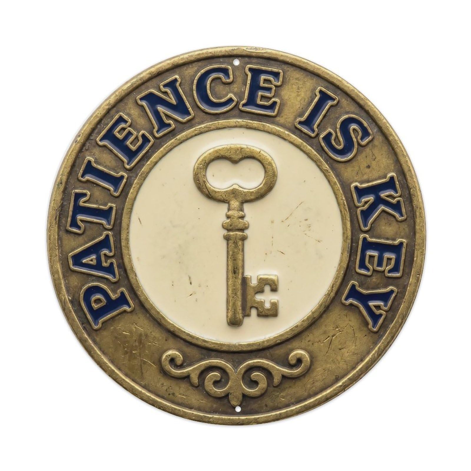 Patience Is Key Classic Workshop Display Retro Slogans Metal Tin Sign