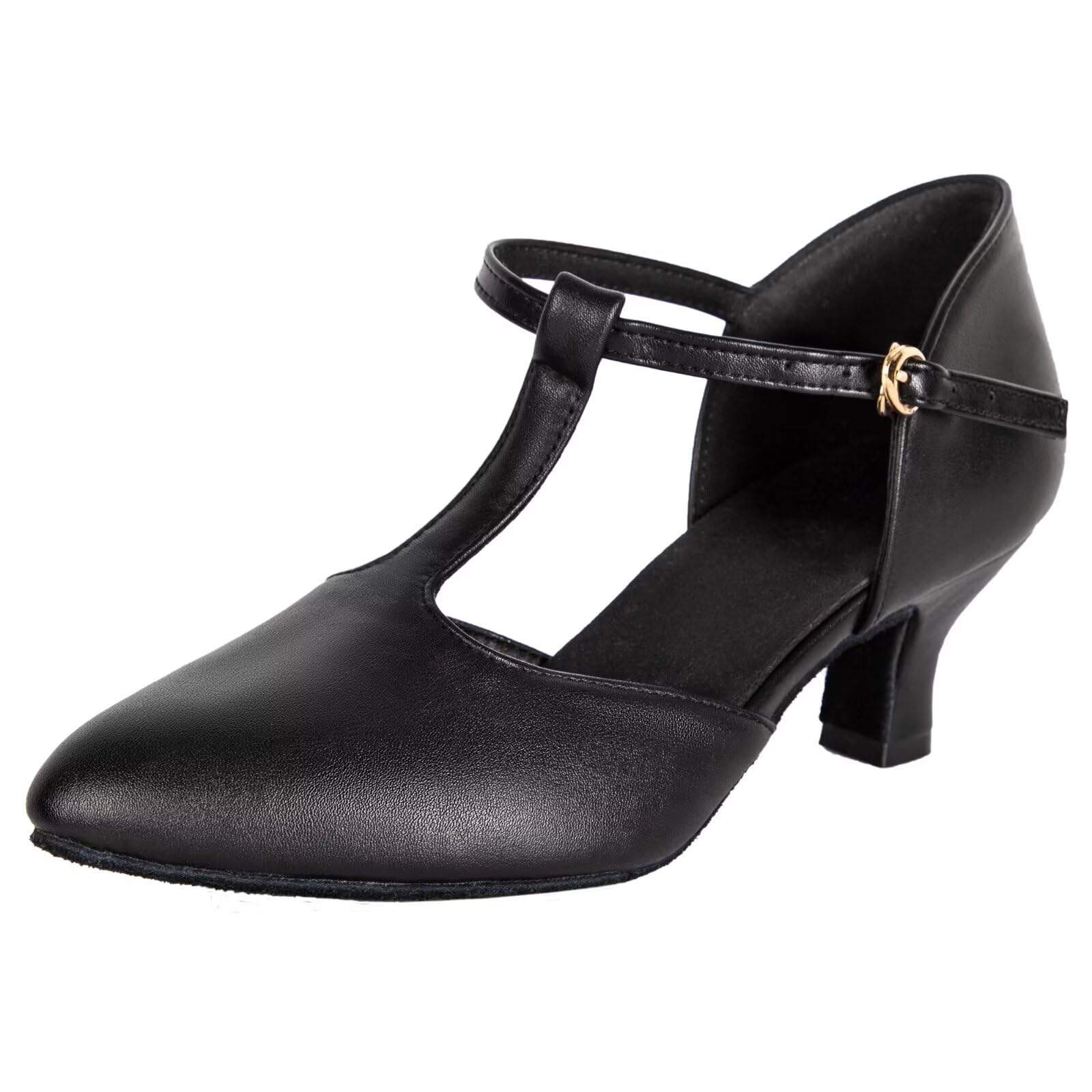 Asyusyut Strap Character Shoes Black Dance Shoes With Low Heel