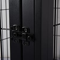 Vista 9 de PawHut Muebles de jaula para perros, mesa auxiliar de jaula para perros pequeños con dos lados de apertura, puerta con cerradura, perrera
