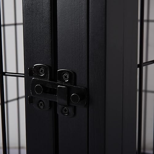 Miniatura 9 de PawHut Muebles de jaula para perros, mesa auxiliar de jaula para perros pequeños con dos lados de apertura, puerta con cerradura, perrera interior