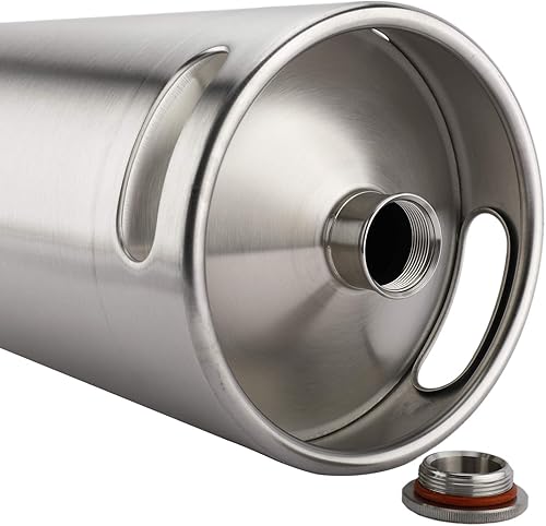 Miniatura 5 de YB YaeBrew - Cantina de barril de acero inoxidable de 10 L, 2.64 galones, barril de cerveza artesanal - Plata (340 onzas)