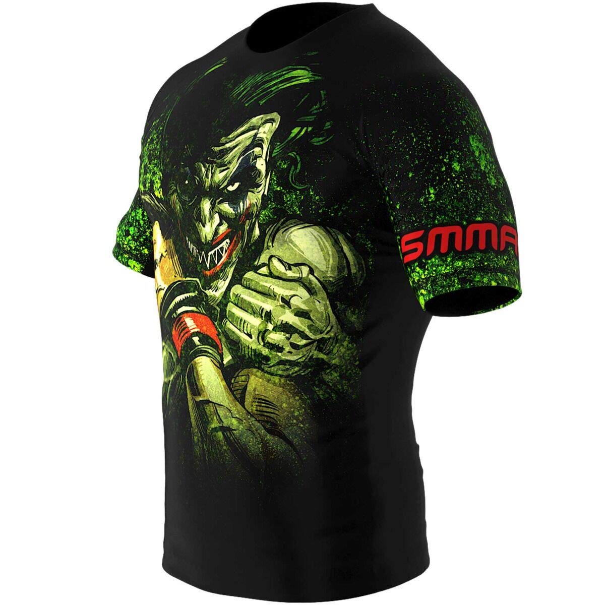 SMMASH The Choker Rashguard - Maglietta Uomo Maniche Corte Traspirante Leggera Top Sportivo MMA Krav Maga BJJ K1 Vestibilità Aderente