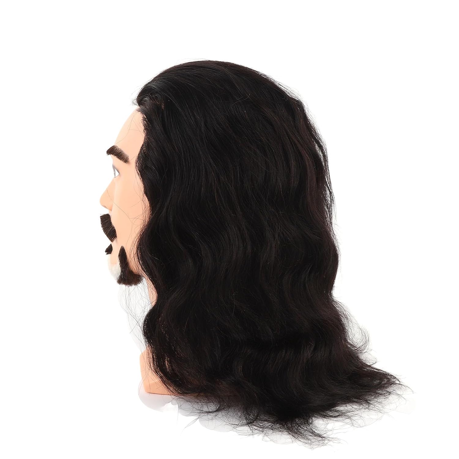 Male Mannequin Head with Beard, Barber Mannequin Head for Beard Trimming Training, Realistic Simulation Beard Head Model with Ergonomic Design for Hair Styling Practice