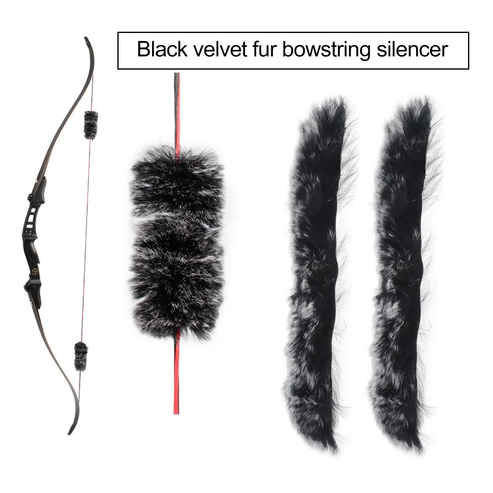 2 piezas silenciadoras Bowstring tiro con arco cuerda silenciosa, amortiguador de vibraciones, estabilizador de absorción de golpes para arco clásico arco largo tradicional 20 cm - 2