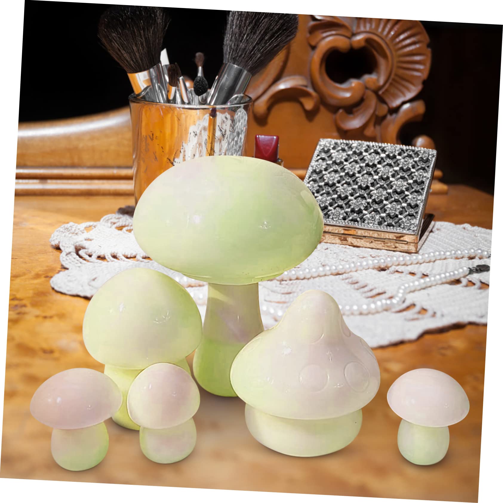Molde de Silicona de Hongos para Manualidades, 6 Piezas | Bricolaje y Diy, Reutilizable y Fácil de Limpiar, Acabado Antiadherente, Forma Decorativa