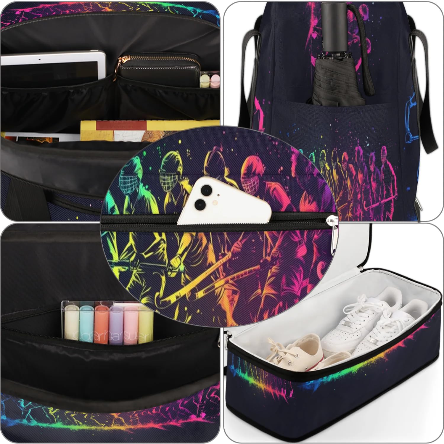 Sac de sport de hockey pour homme et femme, sac de week-end, sac fourre-tout pliable et séparé, 47 l, couleur, 47 L, Organiseur de sac