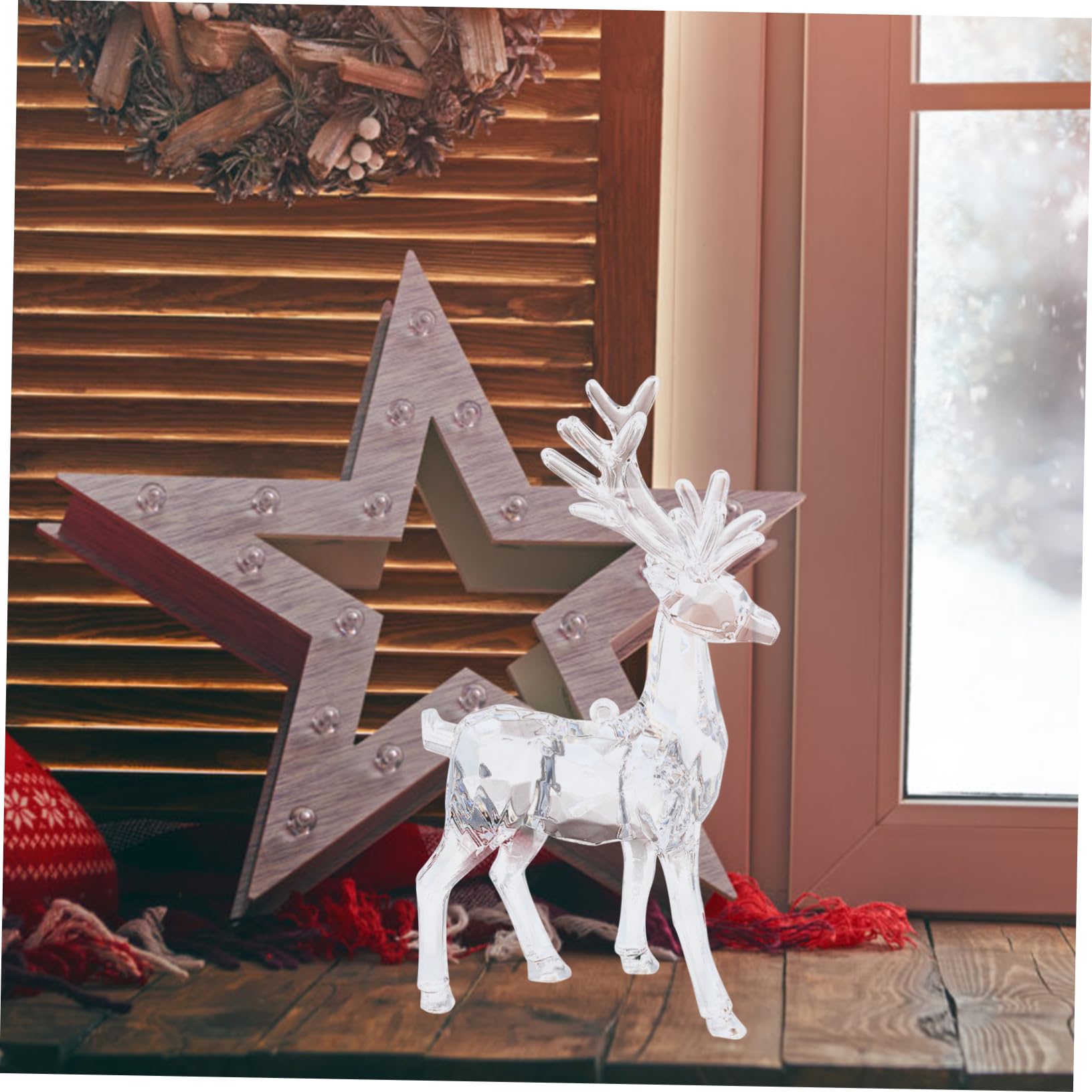 8 Stck. Teiliges Weihnachtsornament aus Dekorative Elchfiguren für Tisch und Weihnachtsdeko für Festliche Anlässe und Kinderzimmergestaltung