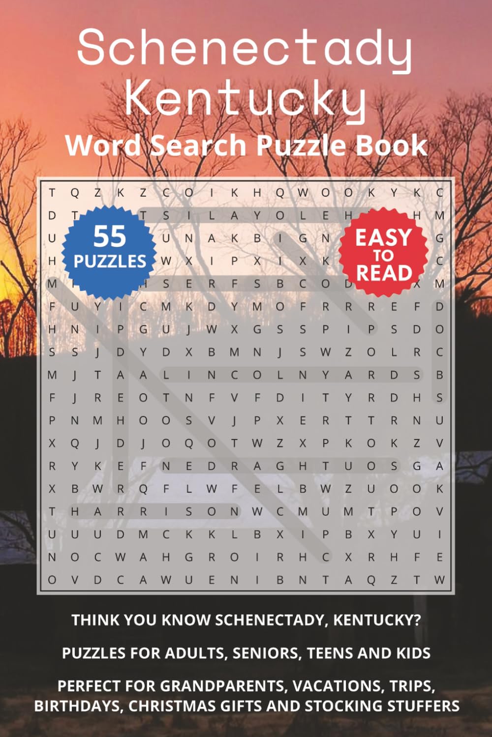Schenectady Kentucky Word Search Puzzle Book: Think you know Schenectady, Kentucky? Puzzles for Adults, Seniors, Teens and Kids. Perfect for ... Christmas Gifts and Stocking Stuffers.