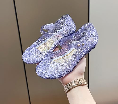 Miniatura 2 de Sandalias de gelatina para niñas, zapatos de vestir de princesa para niña pequeña, talla 9, fiesta de baile de reina, cosplay, gelatinas, disfraces