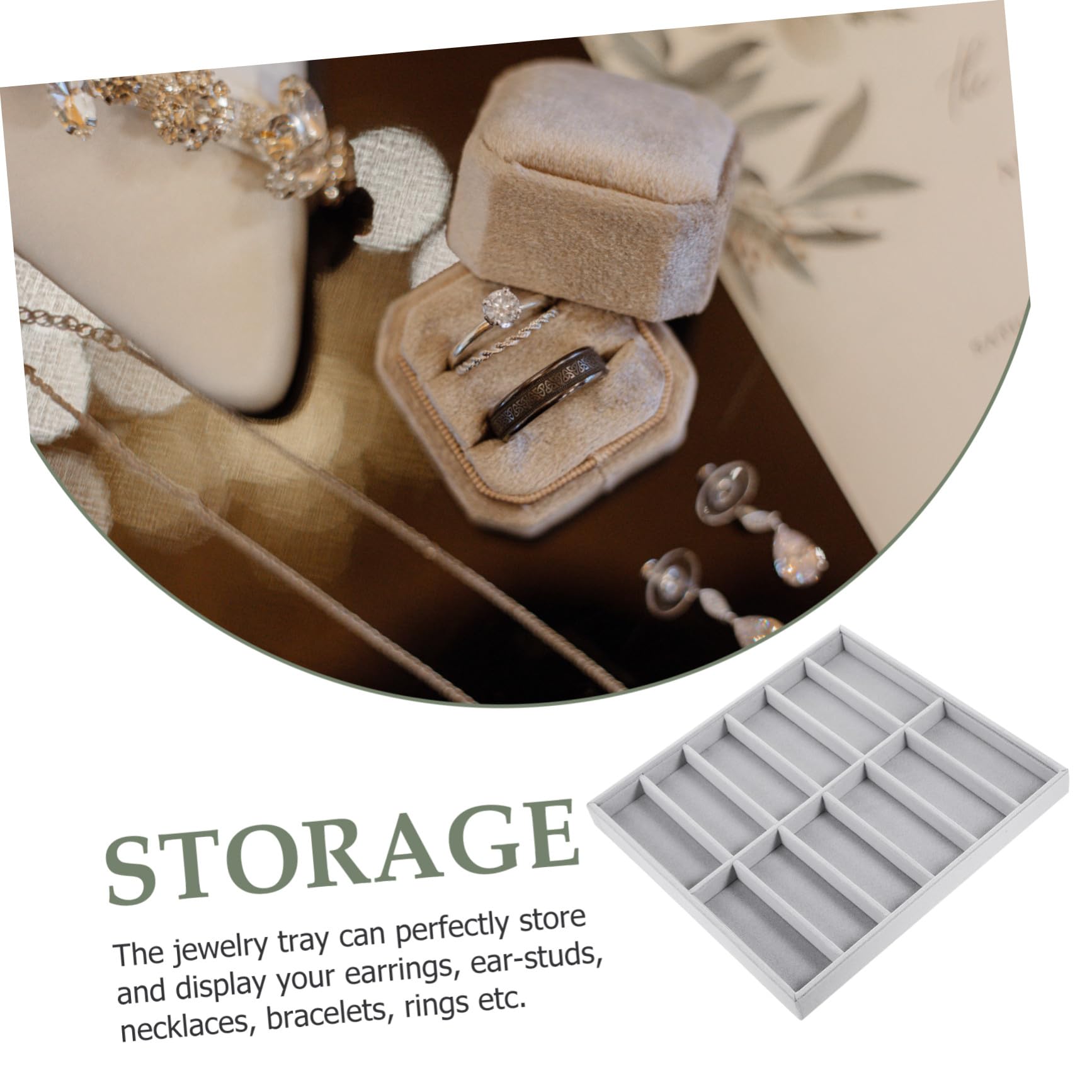 GALPADA Graues Brillen-organizer Tray aus Strapazierfähigem Filz für Sonnenbrillen und Schmuck Stapelbar Vielseitige Aufbewahrungsbox für Brillen und Accessoires Praktisches
