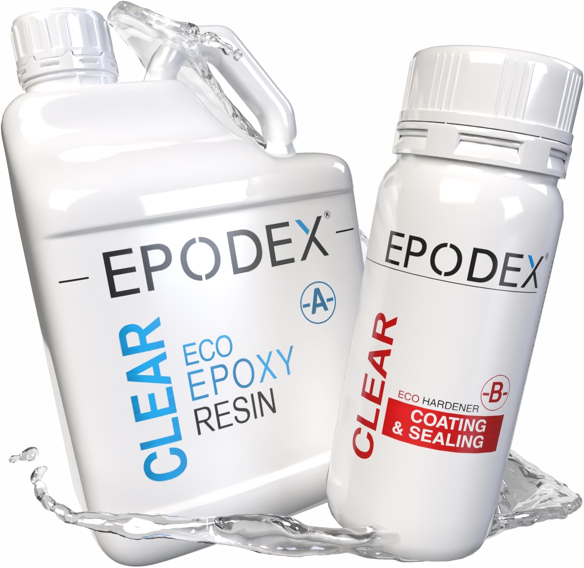 Coating & Sealing Epoxy Resin Kit, Clear Epoxy Resin for Coatings, Repairs & Crafts with Crystal-Clear Finish for Floors, Tabletops, Wood, Concrete & More - Crystal Clear - 0.375gal