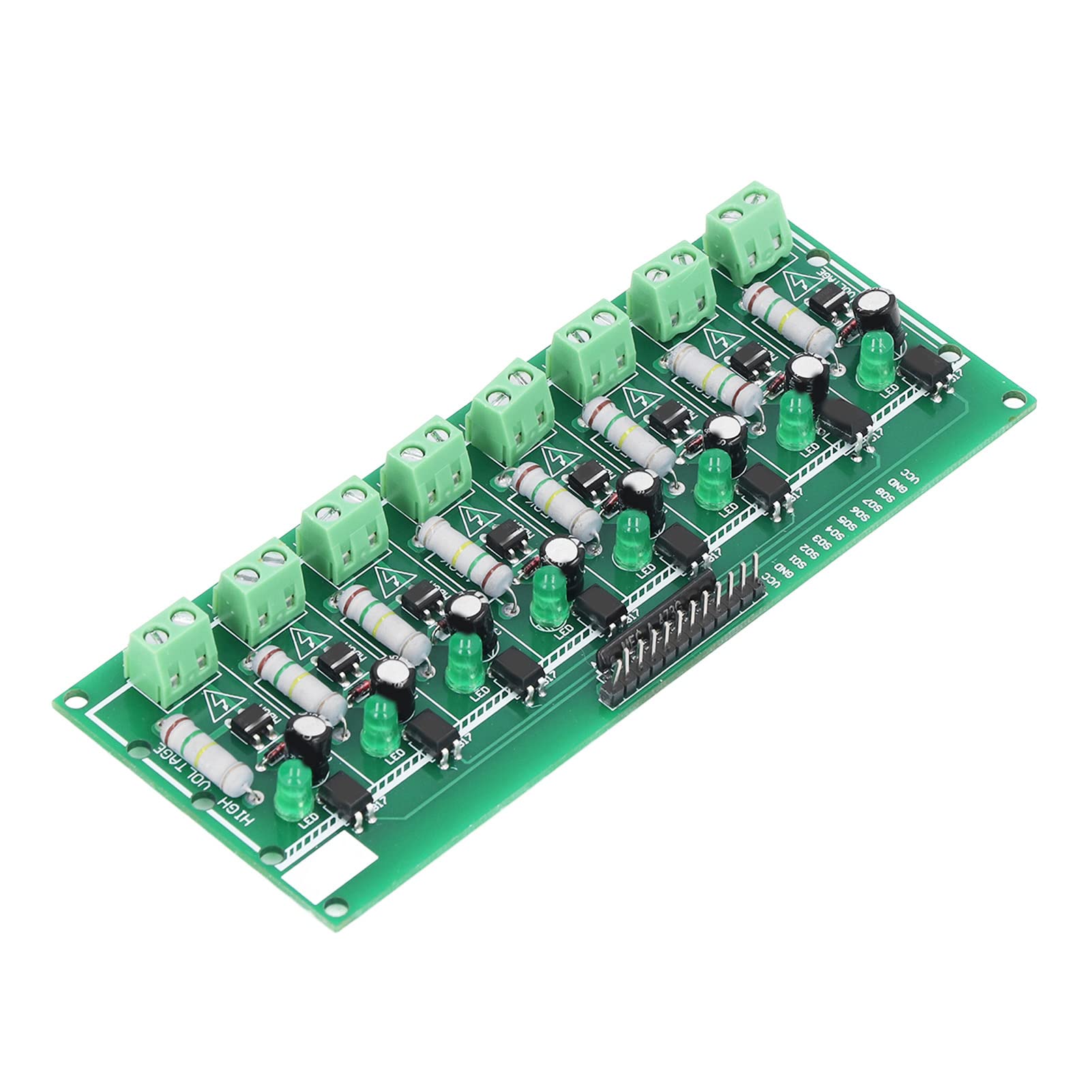 Izolacja Transoptorowa Płytka PCB Materiał 3-5V 8 Kanałowy Moduł Wykrywania Napięcia PLC Moduł Konwertera Poziomu Napięcia 220V AC dla Majsterkowiczów