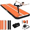 IBATMS Air Track Tumbling Mat 10ft 13ft 16ft 20ft, Inflatable Gymnastics Mat, Tumble Track with Electric Air Pump for Outdoor Indoor Home Gym Cheerleading Training