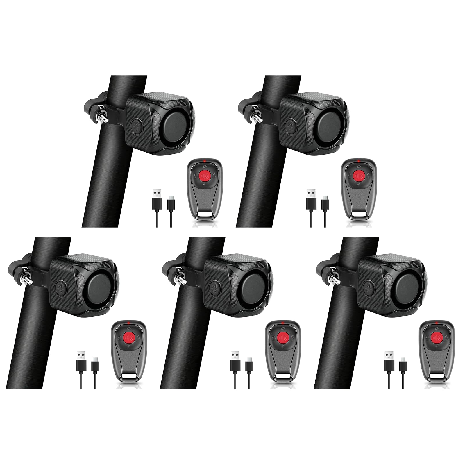 Nineleaf Alarme Velo Bidirectionnelle avec Télécommande（5PK