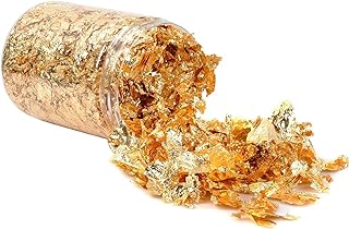 Gold Leaf Flakes,Gold Foil Flakes for Resin，10g Metallic Foil Flakes，for...