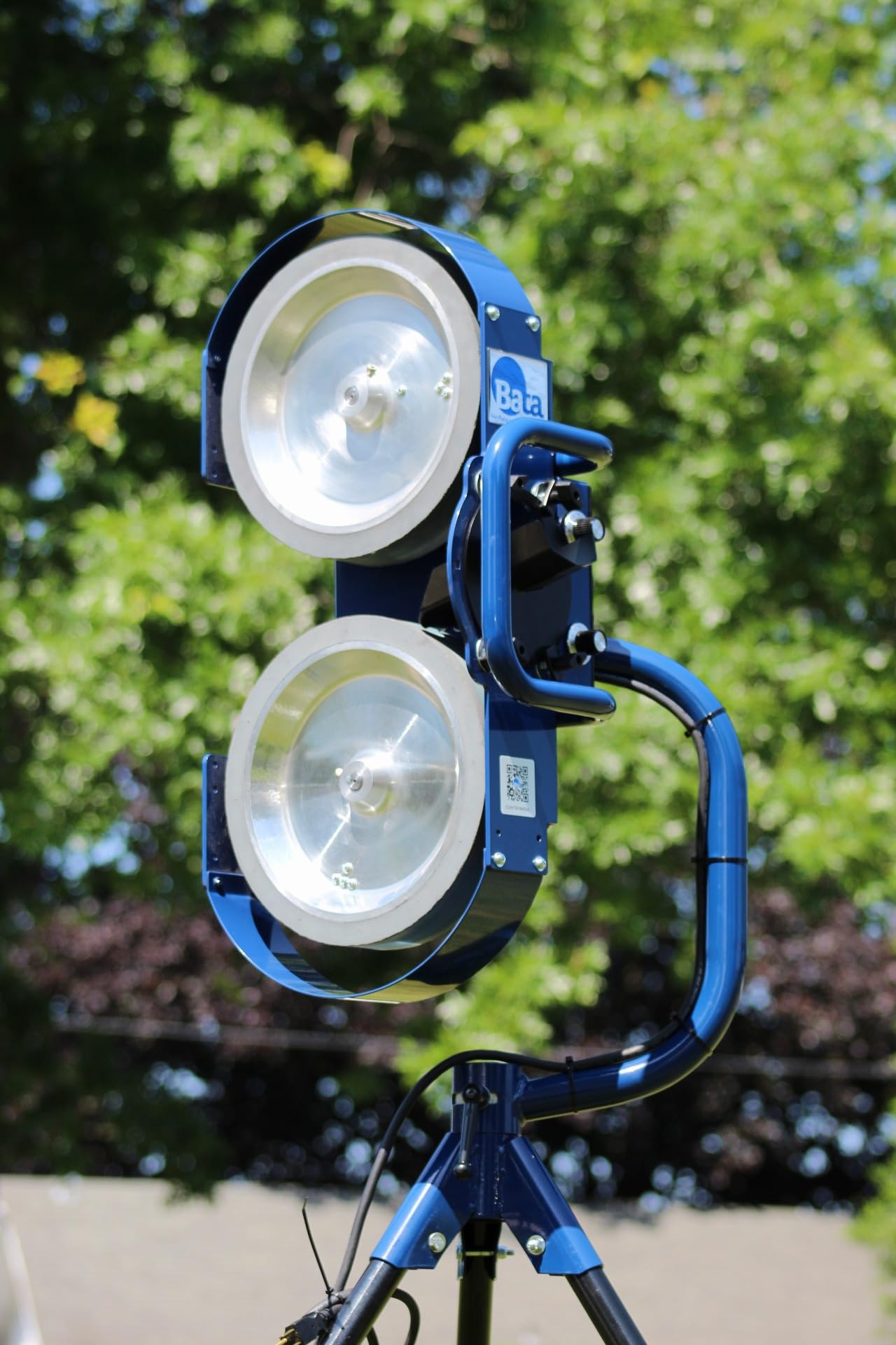 BATA B2 Baseball and Softball Combo Two Wheel Pitching Machine Bundle, Includes 9 Inch Low Seam Baseballs, 12 Inch Low Dimpled Softballs, and Pitch Machine Cover