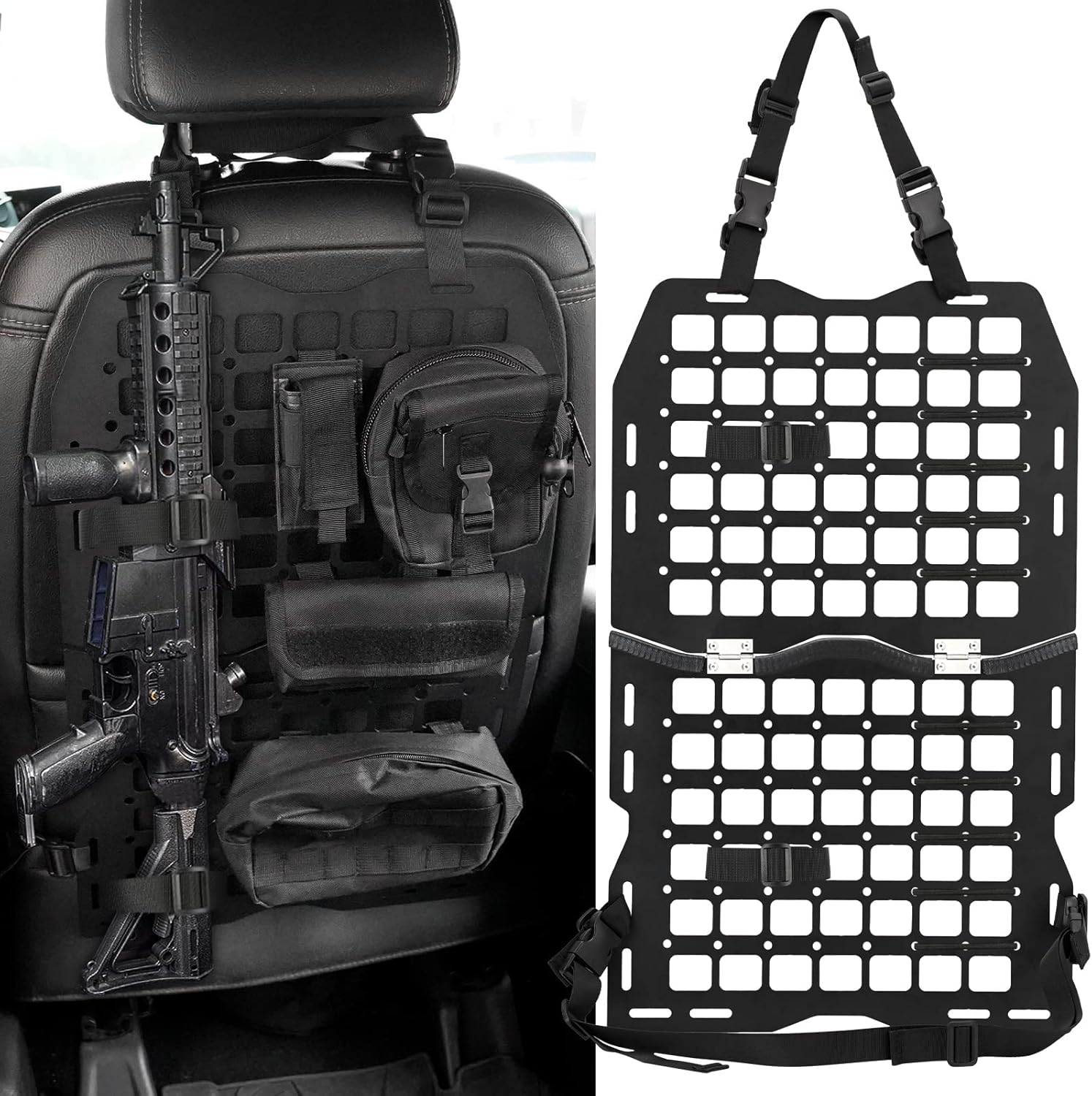 SUPAREE Rigid Molle Panel, Tactical Car Seat Organizer for