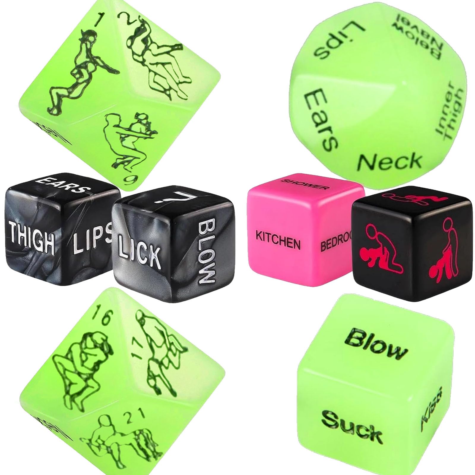 Positions Sex Game Sex Dice Couples Sex Toys Glow in the Dark Positon Dice for Date Night Sex