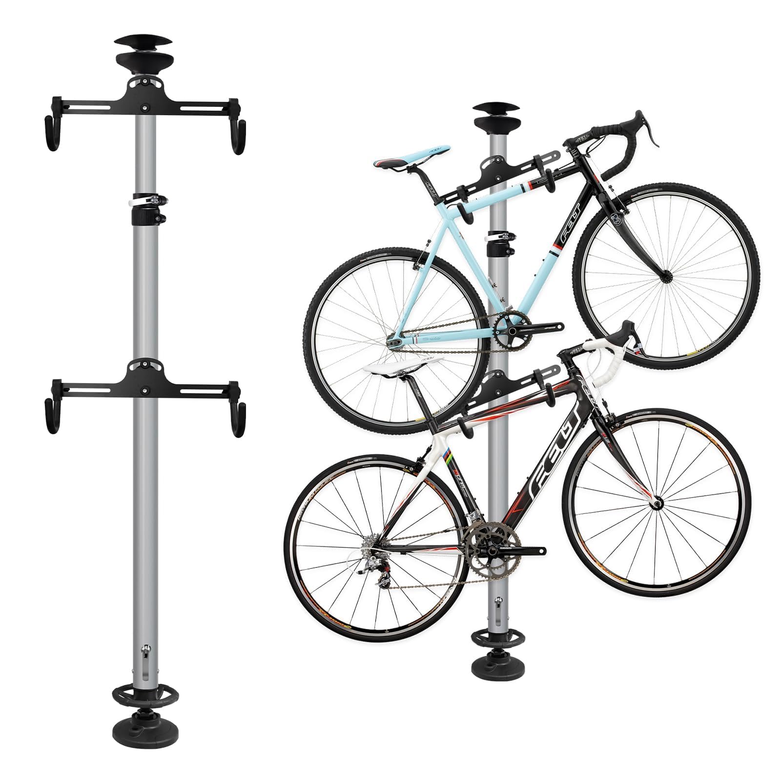 ディスプレイサイクルスタンド　自転車ラック　ロードバイク2台 ぼん家具 ディスプレイスタンド 自転車立て おしゃれ