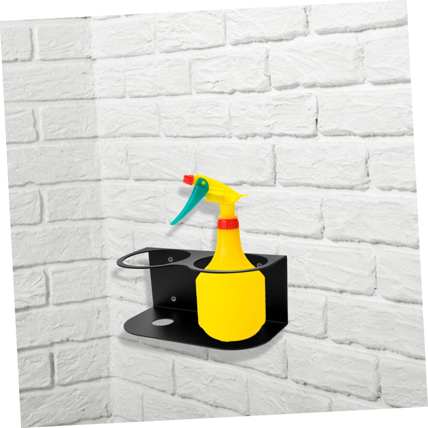 iplusmile Supporto da Parete per Flacone Spray Doppio Foro in Acciaio Inox Gancio Porta Flacone Spray per Garage e Officina Salvaspazio