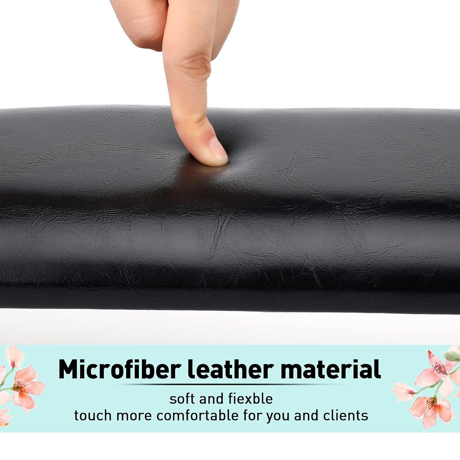BANIRA Nail Arm Rest for Acrylic Large Nail Hand Rest for Toenails Feet Rest Nail Table Manicure Armrest Cushion Nail Feet Rest Pillow Microfiber Leather Nail Stand 2