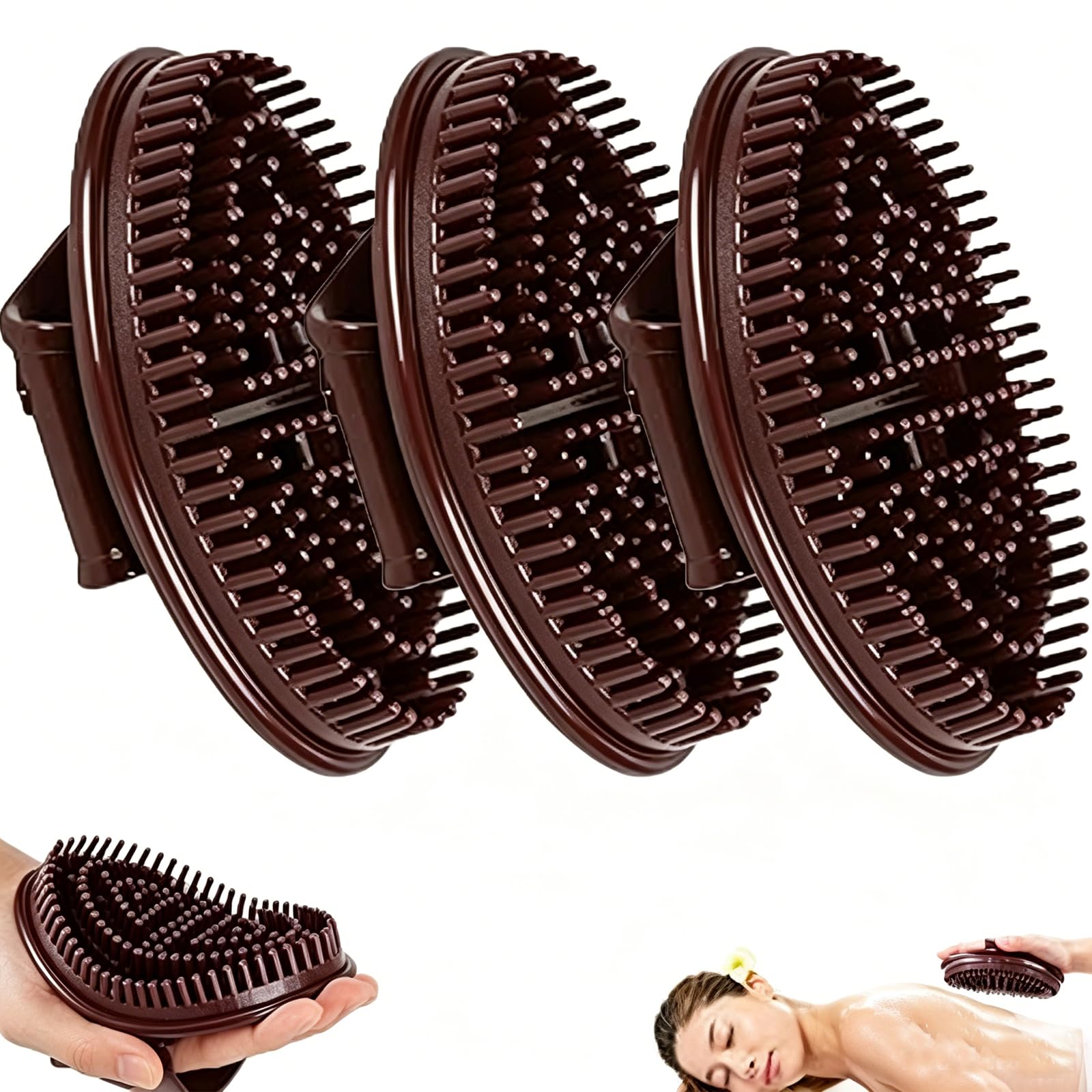 Meridian Brush for Belly Fat, 3-Piece Massage Set with Wooden Handle, Body Contouring Tool for Home Use, Lymphatic Drainage and Relaxation, Natural Wood Material-image-35