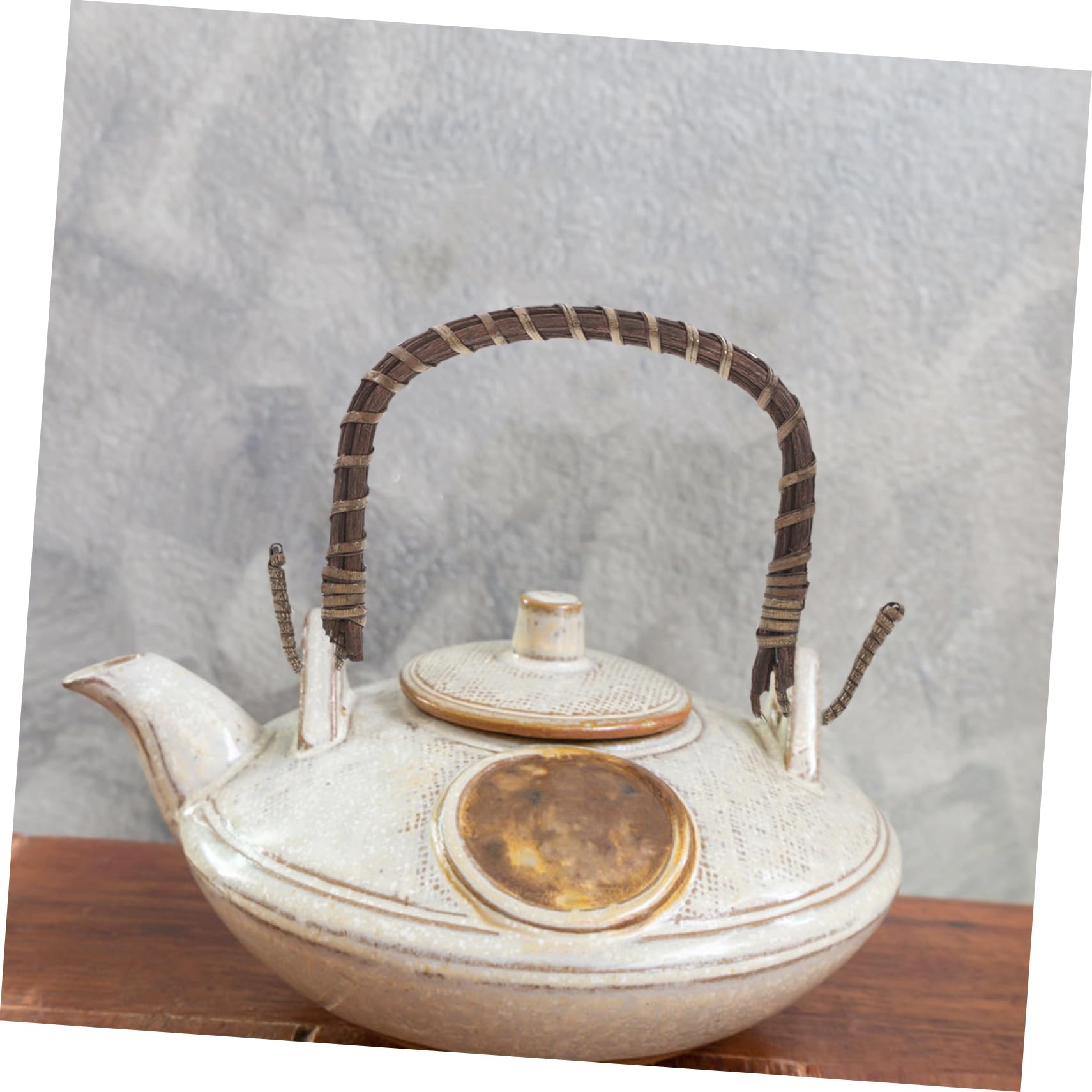 Mango de Teapot de Ratán Asa Forma para Tetera de Cerámica y Barro Accesorio de para Hogar y Oficina
