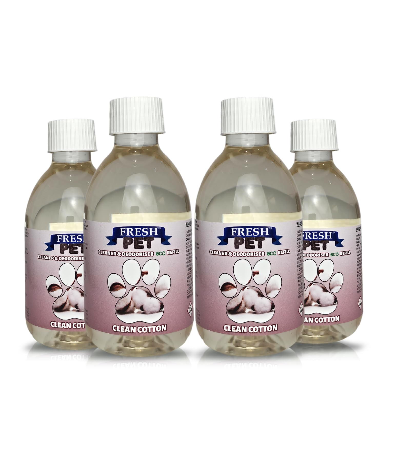 Trade Chemicals FRESH PET DISINFECTANT CLEANER PACK - ECO REFILL TO MAKE 4 X 5L (CLEAN COTTON) — image 1
