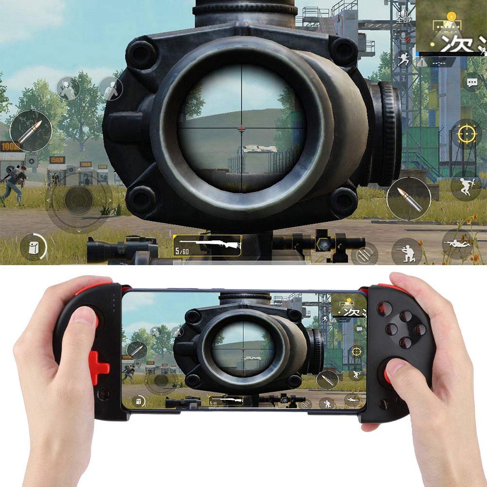 Gamepady Bluetooth, bezprzewodowy wysuwany kontroler gier Bluetooth Kontroler Bluetooth Gamepad Joystick do 6,2-calowego smartfona z systemem iOS/Android. Double the comfort