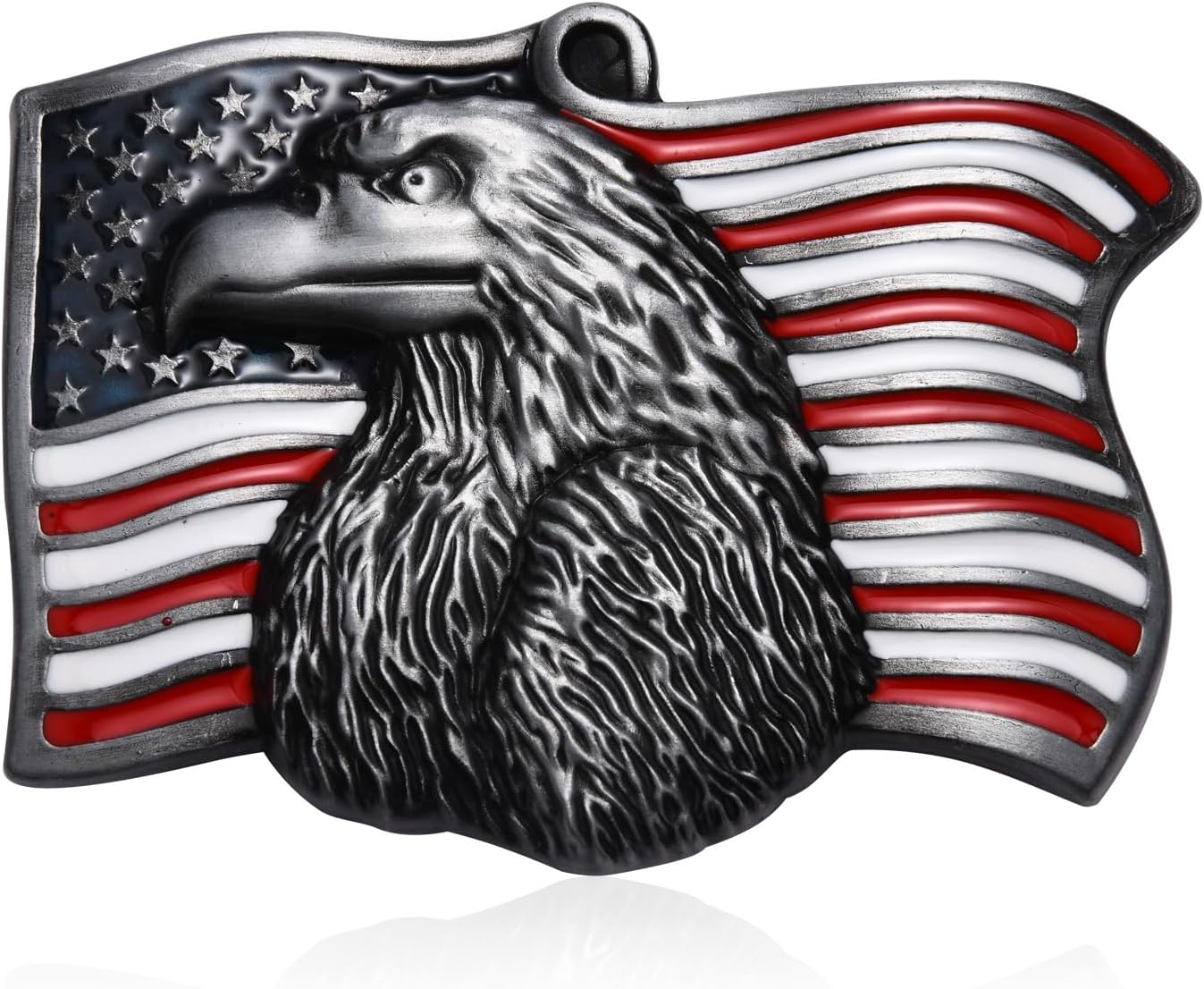 Native American Flag Belt Buckle, Western Cowboy Eagle Belt Buckles, Patriotic 4th of July Party Belt Buckle