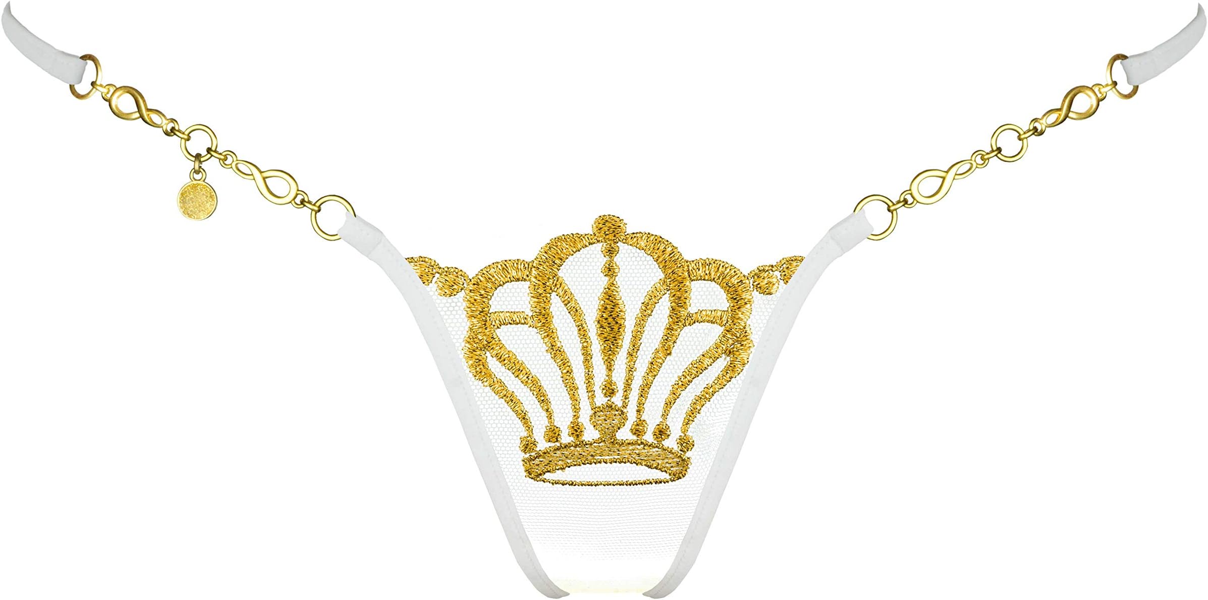 Lucky Cheeks Queen of Love Ivory Sexy G String Lingerie for Woman