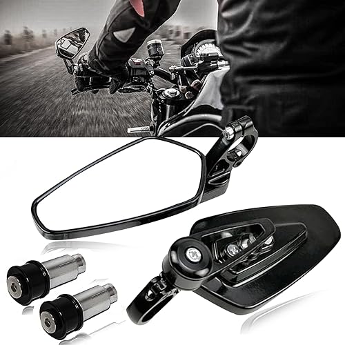 Espejos retrovisores CNC para motocicleta compatibles con Honda GROM MXS125 CB500F Yamaha MT-03 MT-07 FZ-07 MT-09 MT-10 Z125 pro Z650 Z750 y más